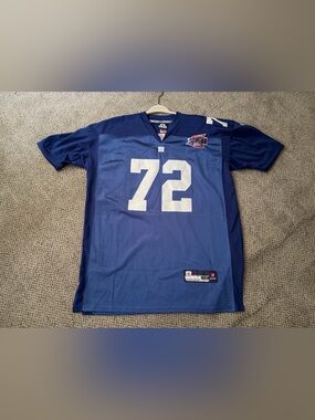 Reebok New York Giants Osi Umenyiora Super Bowl XLII Jersey Men 52 Sewn Stitched